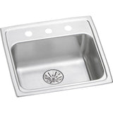 Elkay - 18 Gauge Stainless Steel 19'' x 18'' x 6.5'' Single Bowl Drop-in Kitchen Sink Kit - Lustrous Satin