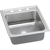 Elkay - 18 Gauge Stainless Steel 19.5'' x 22'' x 6'' Single Bowl Drop-in Kitchen Sink - Lustrous Satin