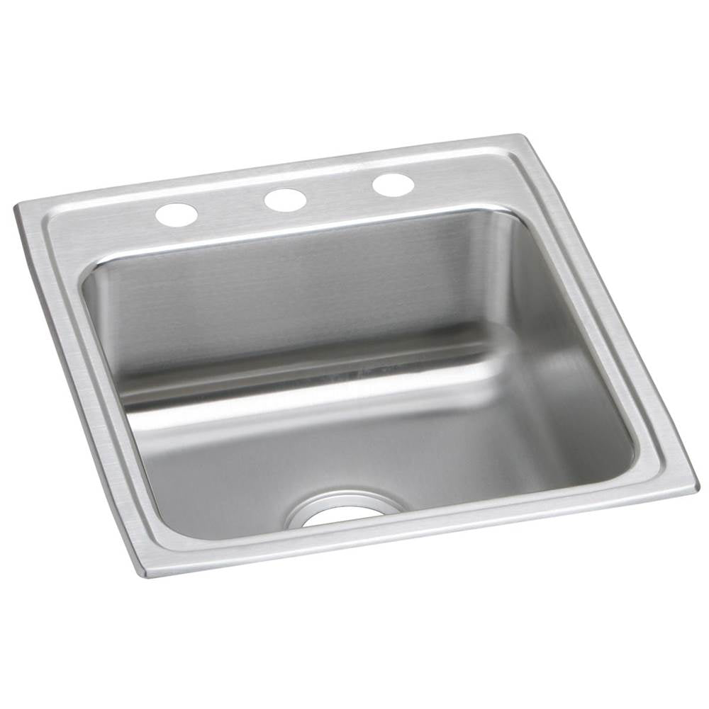 Elkay - 18 Gauge Stainless Steel 19.5'' x 22'' x 4'' Single Bowl Top Mount Kitchen Sink - Lustrous Satin
