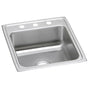 Elkay - 18 Gauge Stainless Steel 19.5'' x 22'' x 4'' Single Bowl Top Mount Kitchen Sink - Lustrous Satin
