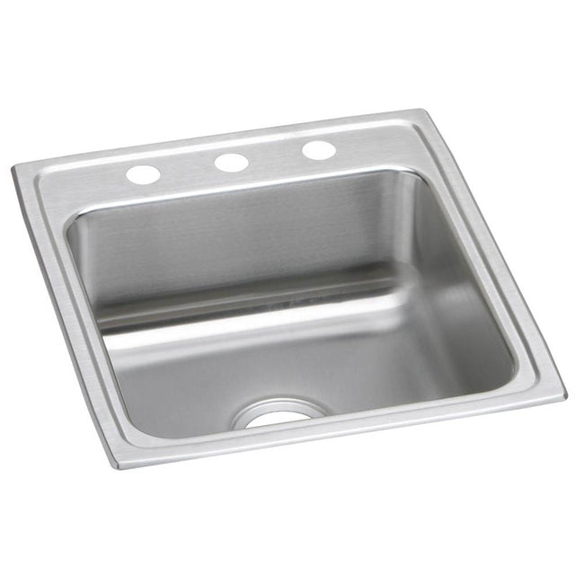 Elkay - 18 Gauge Stainless Steel 19.5'' x 22'' x 5.5'' Single Bowl Drop-in Kitchen Sink - Lustrous Satin
