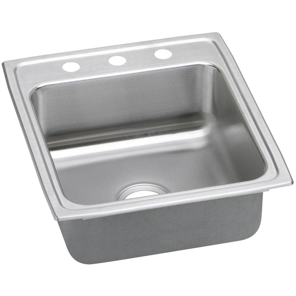 Elkay - 18 Gauge Stainless Steel 19.5'' x 22'' x 6'' Single Bowl Drop-in Kitchen Sink - Lustrous Satin