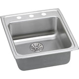 Elkay - 18 Gauge Stainless Steel 19.5'' x 22'' x 6.5'' Single Bowl Drop-in Kitchen Sink Kit - Lustrous Satin