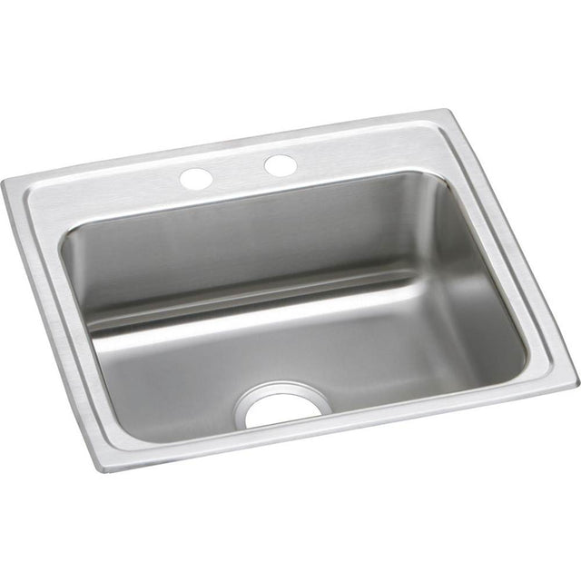 Elkay - 18 Gauge Stainless Steel 22'' x 19.5'' x 4'' Single Bowl Drop-in Kitchen Sink - Lustrous Satin