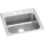 Elkay - 18 Gauge Stainless Steel 22'' x 19.5'' x 4'' Single Bowl Drop-in Kitchen Sink - Lustrous Satin