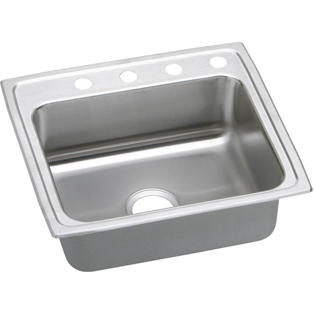 Elkay - 18 Gauge Stainless Steel 22'' x 19.5'' x 6'' Single Bowl Drop-in Kitchen Sink - Lustrous Satin