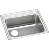 Elkay - 18 Gauge Stainless Steel 22'' x 19.5'' x 5.5'' Single Bowl Drop-in Kitchen Sink - Lustrous Satin