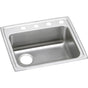 Elkay - 18 Gauge Stainless Steel 22'' x 19.5'' x 6.5'' Single Bowl Drop-in Kitchen Sink - Lustrous Satin