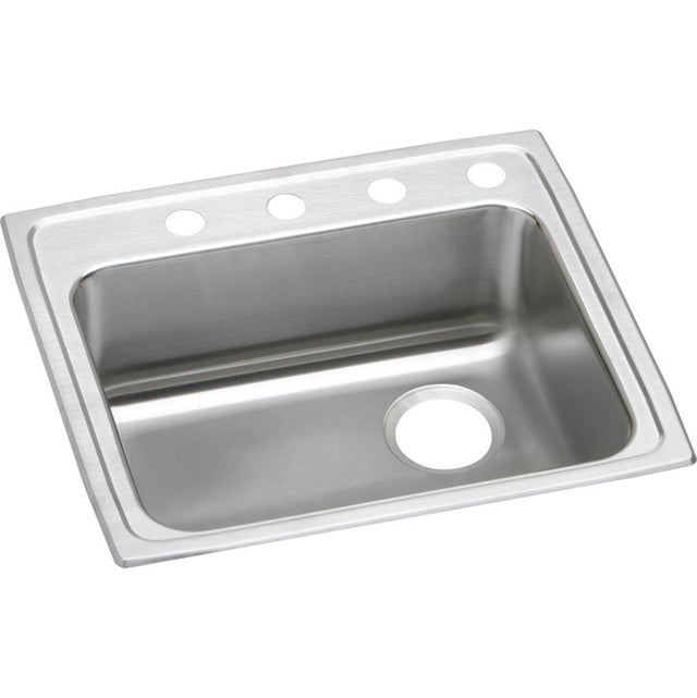 Elkay - 18 Gauge Stainless Steel 22'' x 19.5'' x 6.5'' Single Bowl Drop-in Kitchen Sink - Lustrous Satin