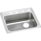 Elkay - 18 Gauge Stainless Steel 22'' x 19.5'' x 5.5'' Single Bowl Drop-in Kitchen Sink - Lustrous Satin