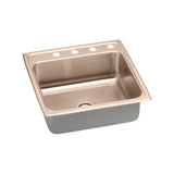 Elkay - 18 Gauge CuVerro antimicrobial copper 22'' x 22'' x 6'' Single Bowl Drop-in Sink - Lustrous Satin