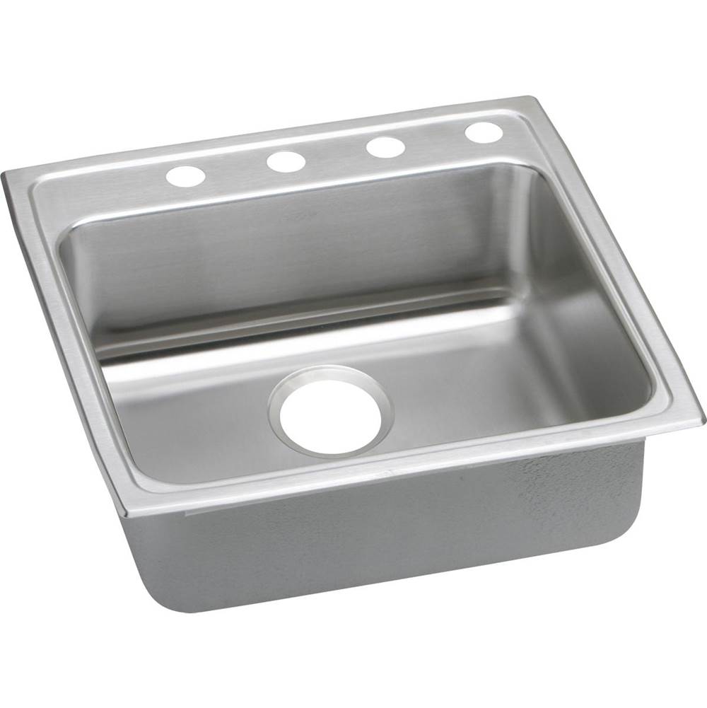 Elkay - 18 Gauge Stainless Steel 22'' x 22'' x 5'' Single Bowl Drop-in Kitchen Sink - Lustrous Satin