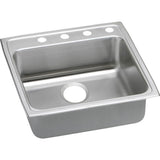 Elkay - 18 Gauge Stainless Steel 22'' x 22'' x 5'' Single Bowl Drop-in Kitchen Sink - Lustrous Satin