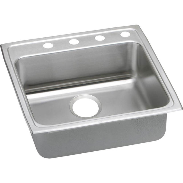 Elkay - 18 Gauge Stainless Steel 22'' x 22'' x 5'' Single Bowl Drop-in Kitchen Sink - Lustrous Satin