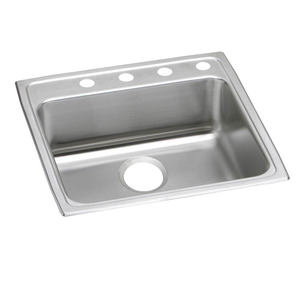 Elkay - 18 Gauge Stainless Steel 22'' x 22'' x 6.5'' Single Bowl Drop-in Kitchen Sink - Lustrous Satin