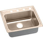 Elkay - 18 Gauge CuVerro antimicrobial copper 25'' x 21.25'' x 4'' Single Bowl Drop-in Sink - Lustrous Satin