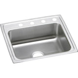 Elkay - 18 Gauge Stainless Steel 25'' x 21.25'' x 6.5'' Single Bowl Drop-in Kitchen Sink - Lustrous Satin