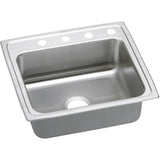Elkay - 18 Gauge Stainless Steel 25'' x 21.25'' x 6'' Single Bowl Drop-in Kitchen Sink - Lustrous Satin