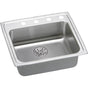 Elkay - 18 Gauge Stainless Steel 25'' x 21.25'' x 6.5'' Single Bowl Drop-in Kitchen Sink Kit - Lustrous Satin