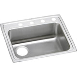 Elkay - 18 Gauge Stainless Steel 25'' x 21.25'' x 5'' Single Bowl Drop-in Kitchen Sink - Lustrous Satin