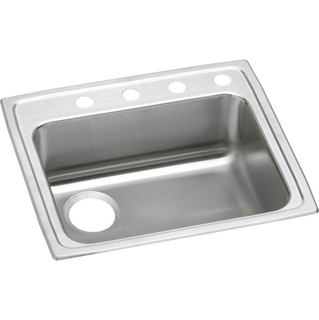 Elkay - 18 Gauge Stainless Steel 25'' x 21.25'' x 5'' Single Bowl Drop-in Kitchen Sink - Lustrous Satin