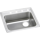 Elkay - 18 Gauge Stainless Steel 25'' x 21.25'' x 5.5'' Single Bowl Drop-in Kitchen Sink - Lustrous Satin