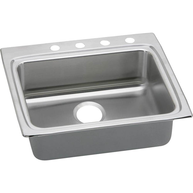 Elkay - 18 Gauge Stainless Steel 25'' x 22'' x 5'' Single Bowl Drop-in Kitchen Sink - Lustrous Satin