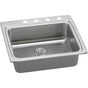 Elkay - 18 Gauge Stainless Steel 25'' x 22'' x 6.5'' Single Bowl Drop-in Kitchen Sink Kit - Lustrous Satin