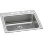 Elkay - 18 Gauge Stainless Steel 25'' x 22'' x 6.5'' Single Bowl Drop-in Kitchen Sink Kit - Lustrous Satin
