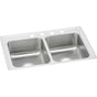 Elkay - 18 Gauge Stainless Steel 29'' x 18'' x 6.5'' Double Bowl Drop-in Kitchen Sink - Lustrous Satin