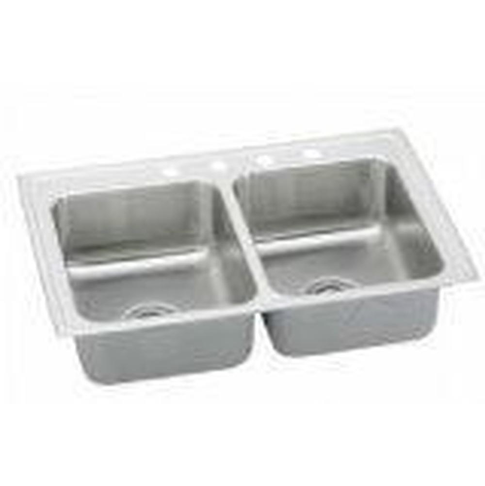 Elkay - 18 Gauge Stainless Steel 29'' x 22'' x 6'' Double Bowl Drop-in Kitchen Sink