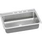 Elkay - 18 Gauge Stainless Steel 31'' x 22'' x 6'' Single Bowl Drop-in Kitchen Sink - Lustrous Satin