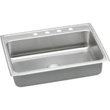 Elkay - 18 Gauge Stainless Steel 31'' x 22'' x 5'' Single Bowl Drop-in Kitchen Sink - Lustrous Satin