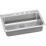 Elkay - 18 Gauge Stainless Steel 31'' x 22'' x 6.5'' Single Bowl Drop-in Kitchen Sink Kit - Lustrous Satin