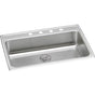 Elkay - 18 Gauge Stainless Steel 31'' x 22'' x 6.5'' Single Bowl Drop-in Kitchen Sink Kit - Lustrous Satin