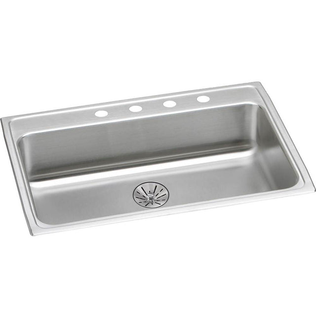 Elkay - 18 Gauge Stainless Steel 31'' x 22'' x 6.5'' Single Bowl Drop-in Kitchen Sink Kit - Lustrous Satin