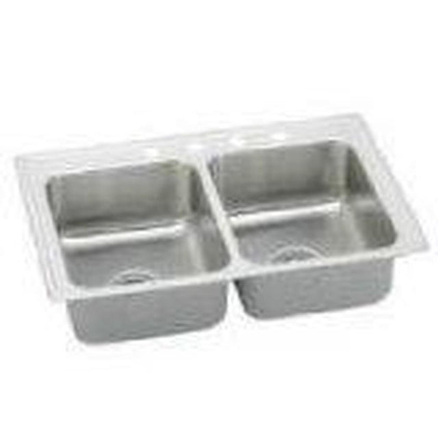 Elkay - 18 Gauge Stainless Steel 33'' x 19.5'' x 4'' Double Bowl Top Mount Kitchen Sink