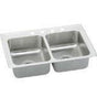 Elkay - 18 Gauge Stainless Steel 33'' x 19.5'' x 5.5'' Double Bowl Drop-in Kitchen Sink