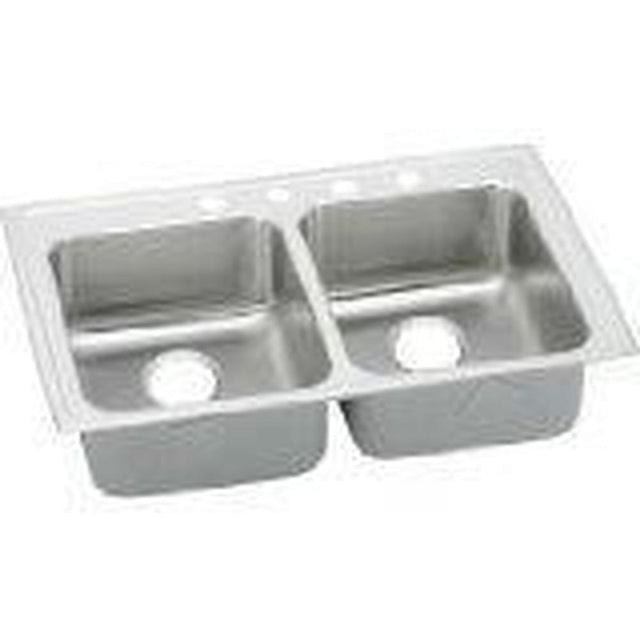 Elkay - 18 Gauge Stainless Steel 33'' x 19.5'' x 6.5'' Double Bowl Drop-in Kitchen Sink