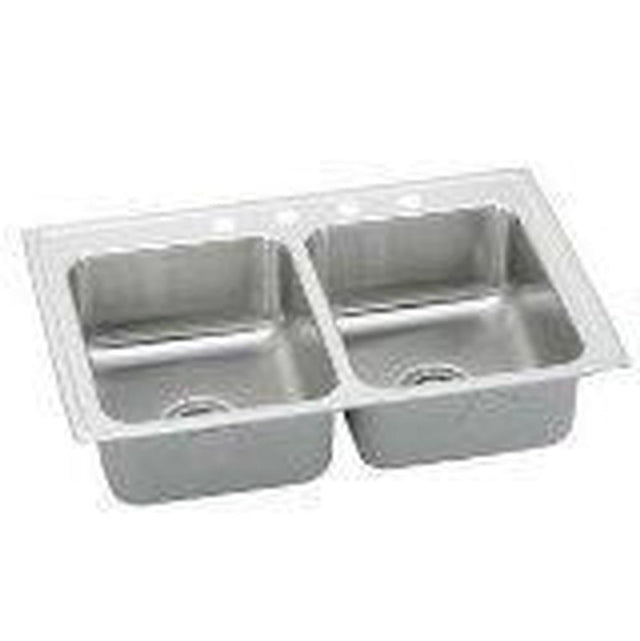 Elkay - 18 Gauge Stainless Steel 33'' x 21.25'' x 5.5'' Double Bowl Drop-in Kitchen Sink