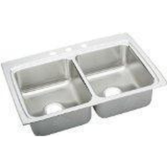 Elkay - 18 Gauge Stainless Steel 33'' x 22'' x 5.5'' Double Bowl Drop-in Kitchen Sink