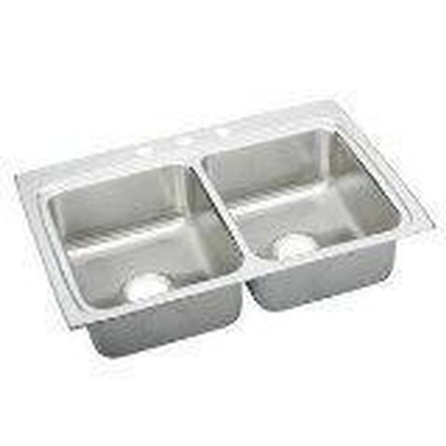 Elkay - 18 Gauge Stainless Steel 33'' x 22'' x 6'' Double Bowl Drop-in Kitchen Sink
