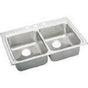Elkay - 18 Gauge Stainless Steel 33'' x 22'' x 6.5'' Double Bowl Drop-in Kitchen Sink