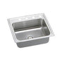 Elkay - 18 Gauge Stainless Steel 25'' x 21.25'' x 7.875'' Single Bowl Top Mount Kitchen Sink - Lustertone