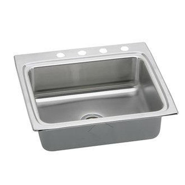 Elkay - Used for Common Rtg - Replaced with LR25220; 18 Gauge Stainless Steel 25'' x 22'' x 8.125'' Single Bowl Drop-in Kitchen Sink - Lustrous Satin