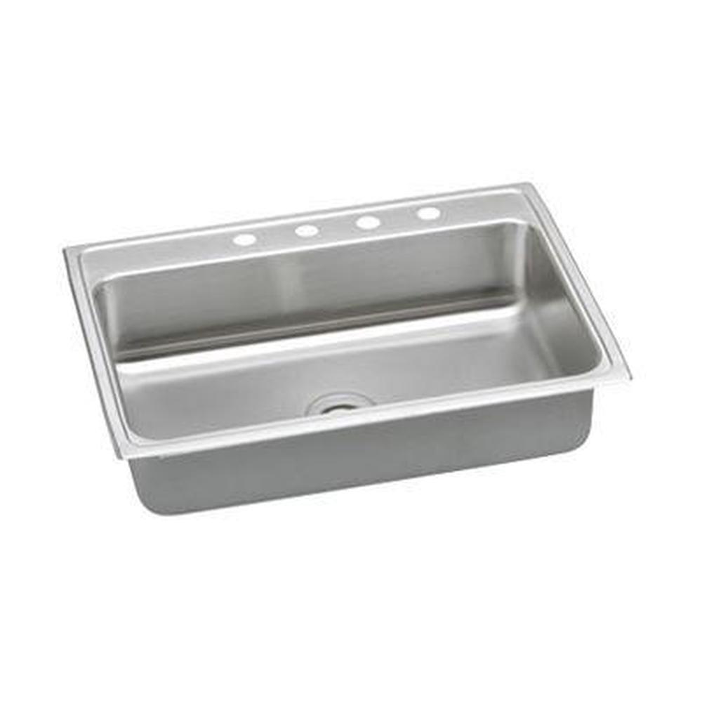 Elkay - 18 Gauge Stainless Steel 31'' x 22'' x 7.625'' Single Bowl Top Mount Kitchen Sink - Lustertone