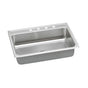 Elkay - 18 Gauge Stainless Steel 31'' x 22'' x 7.625'' Single Bowl Top Mount Kitchen Sink - Lustertone