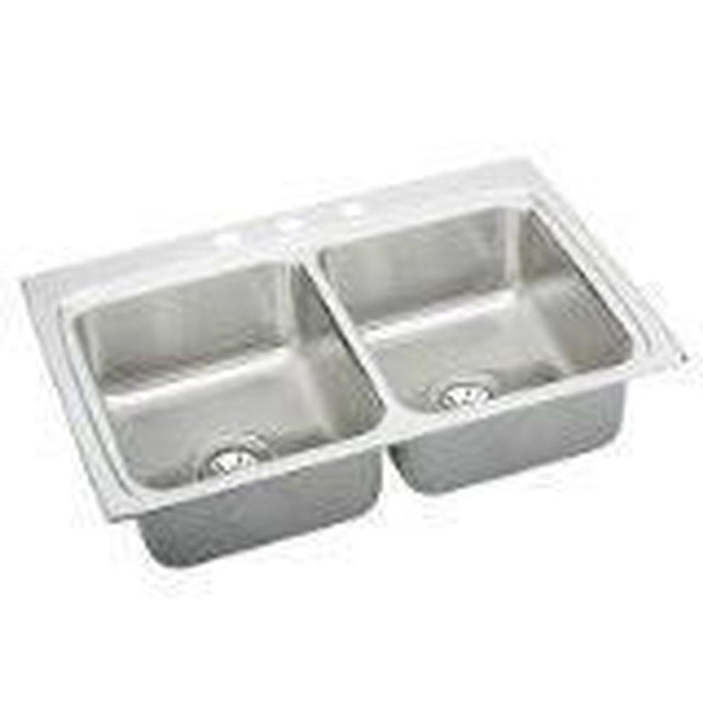 Elkay - 18 Gauge Stainless Steel 33'' x 22'' x 8.125'' Double Bowl Drop-in Kitchen Sink