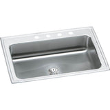 Elkay - 18 Gauge Stainless Steel 33'' x 22'' x 7.625'' Single Bowl Drop-in Kitchen Sink Kit - Lustrous Satin