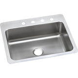 Elkay - 18 Gauge Stainless Steel 27'' x 22'' x 8'' Single Bowl Dual Mount Kitchen Sink - Lustrous Satin